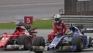 Sebastian Vettel wurde von Pascal Wehrlein mitgenommen