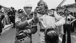 Niki Lauda und James Hunt lieferten sich spannende Duelle