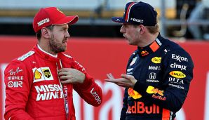 Max Verstappen (r.) hat Schummel-Vorwürfe gegen Ferrari erhoben.