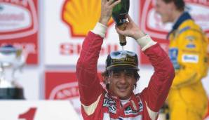 Platz 15 - AYRTON SENNA: 614 Punkte (161 Rennstarts von 1984 bis 1994 für Toleman, Lotus, McLaren und Williams)