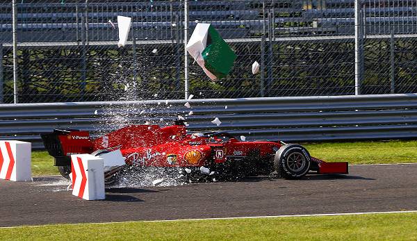 Sebastian Vettel flog im Monza-GP schon in der sechsten Runde raus.