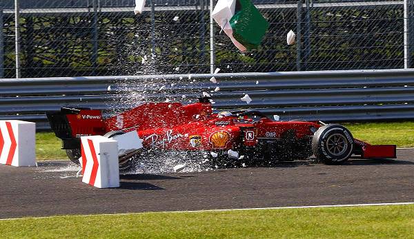 Bei Vettels Ferrari versagten die Bremsen.