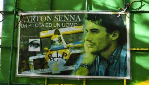 Der brasilianische Formel-1-Pilot Ayrton Senna ist 1994 auf dem Kurs in Imola beim Großen Preis von San Marino verunglückt.