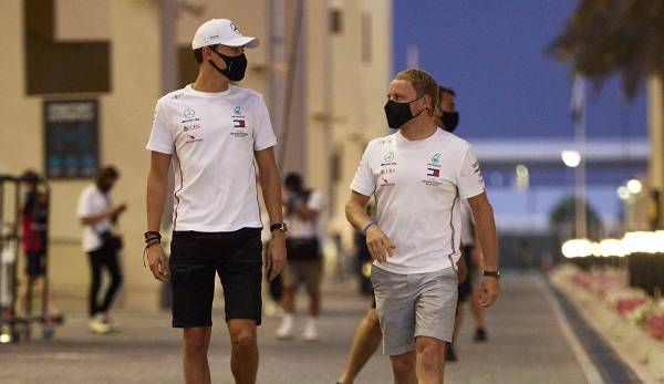 George Russell und Valtteri Bottas als Teamkollegen letztes Jahr in Bahrain.