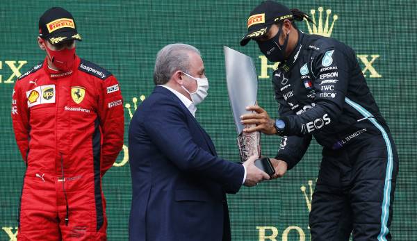 Lewis Hamilton (r.) gewann 2020 den Großen Preis der Türkei, Sebastian Vettel wurde Dritter.