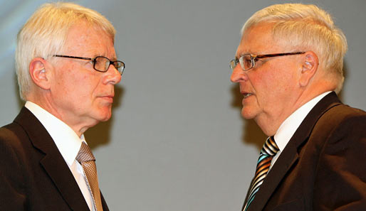 Wollen den Streit um die geplante Reform beilegen: Reinhard Rauball (l.) und Theo Zwanziger