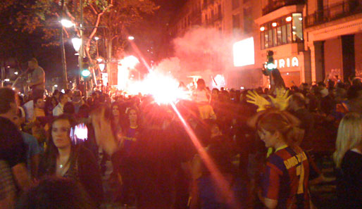 Krawalle und Festnahmen: Barcelonas Innenstadt nach dem Champions-League-Erfolg