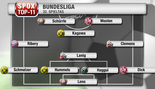 Drei meisterliche Dortmunder stehen in der Top-11 des 32. Spieltags - und zwei Absteiger