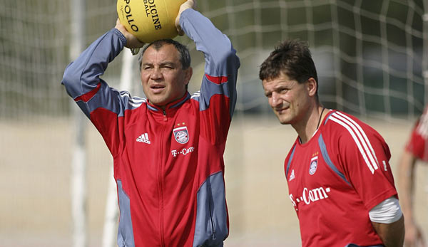 Seite an Seite: Werner Leuthard (r.) und Felix Magath beim FC Bayern München