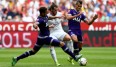 Torschütze Gareth Bale (M.) traf auf und gegen seine alten Kollegen von Tottenham Hotspur