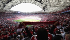 1. Platz: FC Bayern München - 100 Prozent Auslastung - 75.000 Zuschauer pro Spiel in der Allianz Arena
