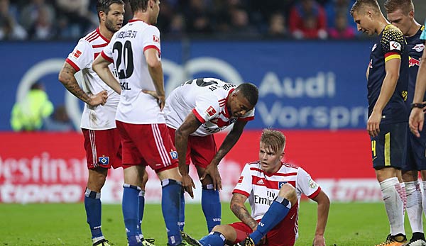 Rick van Drongelen musste beim letzten Spiel des Hamburger SV mit einer Adduktorenzerrung ausgewechselt werden