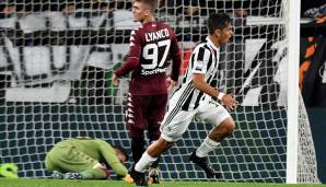 Rang 3: Paulo Dybala (Juventus Turin): 162 Minuten pro Tor als Starter - 315 Minuten pro Tor nach Einwechslung