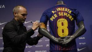 Platz 1: Andres Iniesta (33 Jahre, seit 16 Jahren, drei Monaten und sechs Tagen beim FC Barcelona)