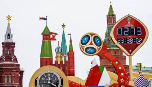 Vor dem Kreml läuft ein Countdown rückwärts bis zur WM. Im Palast findet am Freitag die Auslosung statt