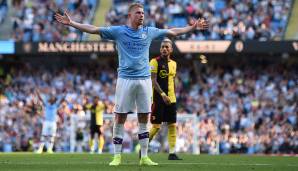 Manchester City mit Kevin De Bruyne: +3,3 Prozent Gewinnchance, +0,1 Punkte pro Spiel, +0,3 Tore pro Spiel