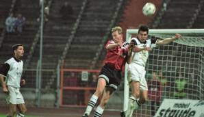 So köpft nur einer! Bevor MICHAEL PREETZ bei Hertha BSC zur Legende wurde, spielte er von 1994 bis 1996 für Wattenscheid. Bilanz in 60 Spielen: 17 Tore.