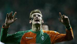 Platz 2: MIROSLAV KLOSE (Werder Bremen) - 36 Scorerpunkte (25 Tore, 11 Vorlagen) in der Saison 2005/06.