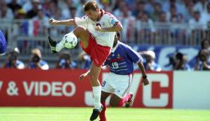 Michael Laudrup (Dänemark) - Die WM 1998 war das letzte Hurra für Laudrup, der anschließend seine Weltkarriere beendete. Machte 104 Länderspiele und trainiert nun Al Rayyan im Katar.