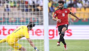 Mo Salah vom FC Liverpool steht mit Ägypten im Halbfinale des Afrika Cups.