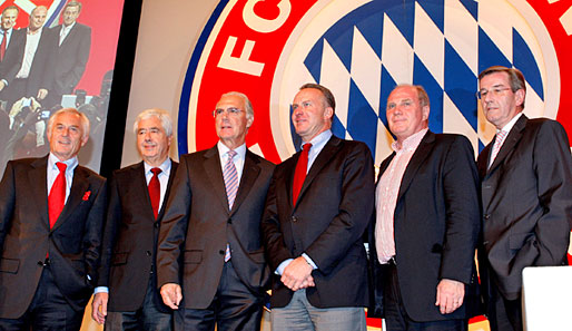 Bayerns Führungsriege um Franz Beckenbauer, Karl-Heinz Rummenigge und Uli Hoeneß