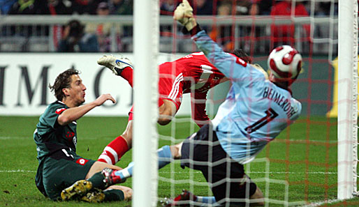 Im vergangenen Jahr trafen Bayern und Gladbach im DFB-Pokal aufeinander. Der FCB siegte 3:1