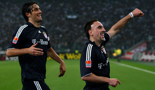 Sind für Leverkusen fraglich: Luca Toni (l.) und Franck Ribery