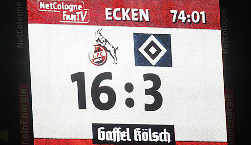 Trotz drückender Überlegenheit verlor Köln zuletzt im Mai 2006 mit 0:1 gegen den HSV