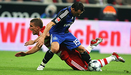 Lukas Podolski und Piotr Trochowski (r.) bald gemeinsam beim HSV? Die Hamburger sind interessiert