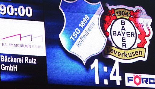 Bitterer Anblick für die Hoffenheimer. Gegen Leverkusen setzte es die erste Heimniederlage.