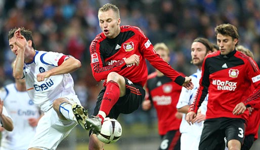 In einem verrückten Spiel trennten sich der KSC und Leverkusen in der Hinrunde 3:3