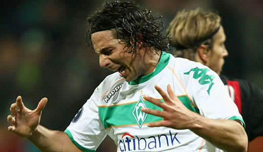 Claudio Pizarro hat in dieser Saison bereits 15 Bundesligatore für Werder Bremen erzielt