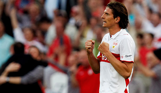 Mario Gomez erzielte im Heimspiel gegen den HSV den Siegtreffer für den VfB Stuttgart