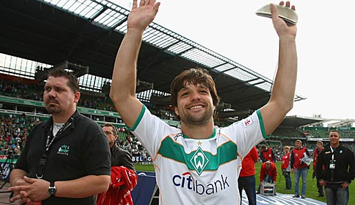 Diego gab gegen den KSC seine Abschiedsvorstellung vor den Fans im Bremer Weserstadion