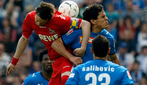 Feierte sein Startelfdebüt für Hoffenheim: Fabricio (im Duell gegen Novakovic)