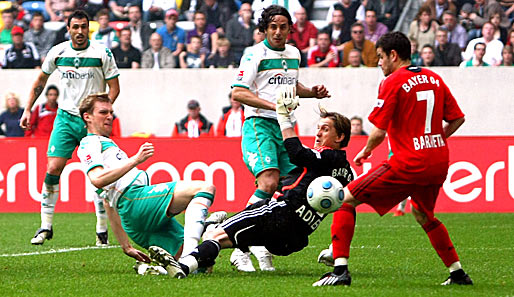 Im Rückspiel in der Bundesliga trennten sich Leverkusen und Bremen 1:1