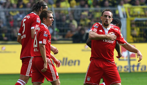 Franck Ribery (r.) erzielte sein ersten Saisontor für den FC Bayern München