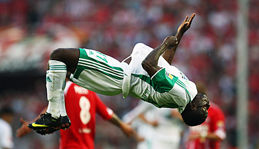 Obafemi Martins wechselte für 10,5 Millionen Euro von Newcastle United zum VfL Wolfsburg