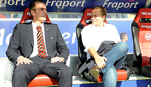 Horst Heldt (l.) und Markus Babbel bilden das Duo infernale beim VfB Stuttgart
