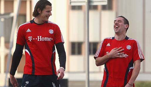 Daniel van Buyten und Franck Ribery sind beste Kumpel. Der FC Bayern hofft beide zu halten