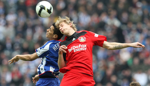 Das letzte Aufeinandertreffen beider Teams gewann Hertha BSC mit 1:0 gegen Leverkusen