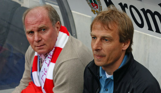 Jürgen Klinsmann (r.) wurde beim FC Bayern am 27. April 2009 entlassen - nach zehn Monaten