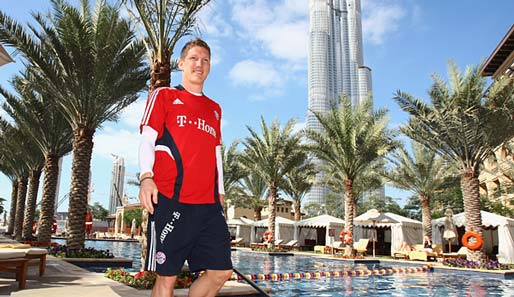 Bastian Schweinsteiger und der FC Bayern sind schon zum sechsten Mal im Trainingslager in Dubai