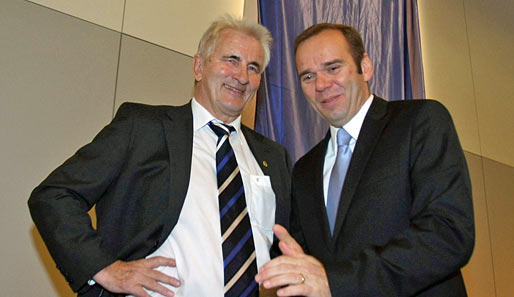 Die starken Männer beim HSV: Horst Becker (l.) und Bernd Hoffmann
