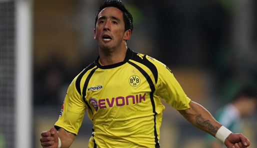 An den ersten 18 BL-Spieltagen hat Lucas Barrios neunmal für Borussia Dortmund getroffen
