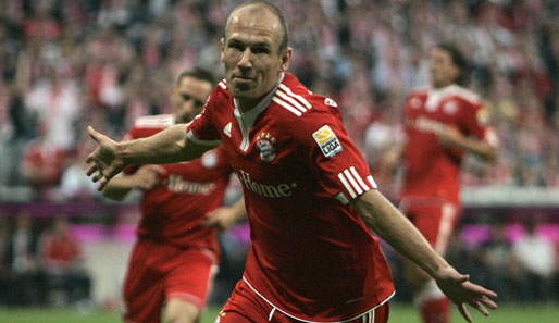 Arjen Robben erzielte für die Bayern in 16 Bundesliga-Spielen acht Tore.