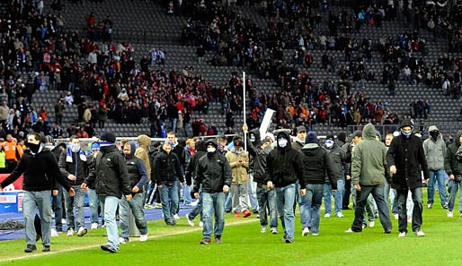 Etwa 30 Personen wurden nach dem Spiel Hertha gegen Nürnberg festgenommen