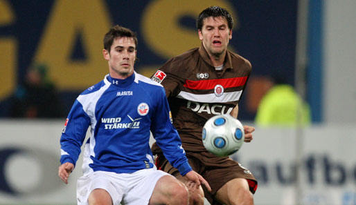 Aus Gegner werden Teamkollegen: Fin Bartels (l.) spielt bald mit Florian Bruns zusammen bei St. Pauli