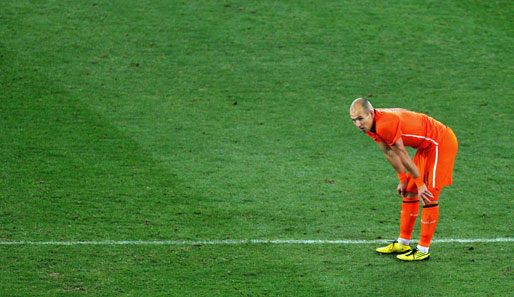 Arjen Robben spielte bei der WM 2010 in Südafrika trotz einer Oberschenkelverletzung