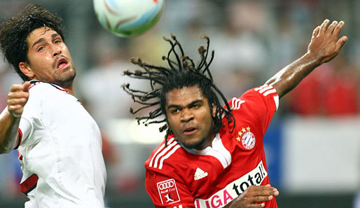 Breno (r.) wechselte 2008 für 12 Millionen Euro vom FC Sao Paolo zum FC Bayern München